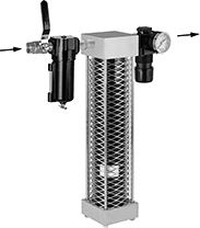 Image of Product. Style D. Front orientation. Contains Annotated. Style D. Desiccant Compressed Air Dryers with Filters for Oil and Particle Removal.