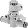 Inline Air Flow Control Valves with Flow Indicator