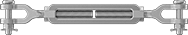 Image of Product. Front orientation. Turnbuckles. Clevis-to-Clevis Turnbuckles—For Lifting.