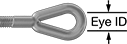 Image of Attribute. Front orientation. Contains Annotated. Eye-to-Eye Turnbuckles—For Lifting, Oval Eye.
