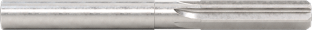Image of Product. Side1 orientation. Carbide Round-Shank Reamer, 0.3438" Reamer Diameter.