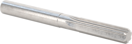 Image of Product. Front orientation. Carbide Round-Shank Reamer, 0.3438" Reamer Diameter.