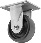 Image of Product. Rigid. Front orientation. Rigid. High-Capacity Vulcan Casters with Polyurethane Wheels.