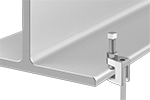 Image of ProductInUse. Front orientation. Beam Clamps. Beam Clamps for Threaded Rods, Style J.