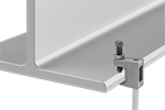 Image of ProductInUse. Front orientation. Beam Clamps. Beam Clamps for Threaded Rods, Style G.