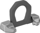 Image of Product. Front orientation. Tie-Down Rings. Weld-On Tie-Down Rings, Style C.