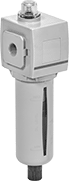 Image of Product. Front orientation. Compressed Air Filters. Space-Saving Two-Stage Compressed Air Filters for Oil and Particle Removal.