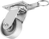 Image of Product. Front orientation. Casters. Samson Casters with Metal Wheels, Swivel with Swivel Lock.
