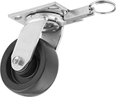 Image of Product. Front orientation. Casters. Samson Casters with Polypropylene Wheels, Swivel with Swivel Lock.