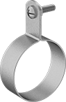 Image of Product. Front orientation. Pipe Hangers. Clamp Pipe Hangers, Top Load with Bolt Closure.