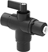 Image of Product. Front orientation. Diverting Valves. Diverting Valves with Push-to-Connect Fittings for Chemicals .
