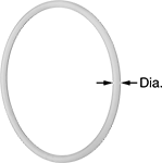 Image of Product. Front orientation. Contains Annotated. Round Belts. Chemical-Resistant Made-to-Order Round Belts.