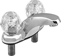Image of Product. Style M. Front orientation. Sink Faucets. Double-Inlet Sink Faucets, Bottom Inlet—Sink Mount, Style M.