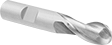 Image of Product. Front orientation. End Mills. High-Speed Steel Ball End Mills, 2 Flutes.