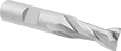 Image of Product. Front orientation. End Mills. High-Speed Steel Square End Mills, 2 Flutes.