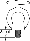 Image of Attribute. Front orientation. Contains Annotated. Rotating Eyebolts—For Lifting.