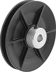 Image of Product. Nylon, Solid Body. Front orientation. Nylon. V-Belt Drive Pulleys, Solid Body.