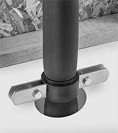 Image of ProductInUse. Front orientation. Riser Clamps. Riser Clamps for Insulated Pipe.