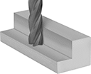 Image of ProductInUse. Square Cut Style. Front orientation. Square Cut Style. Long-Reach Fast-Cut Carbide Square End Mills.