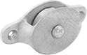 Image of Product. Front orientation. Pulleys. Mounted Pulleys for Rope—For Horizontal Pulling, Style 3.