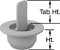 Image of Product. Bottom orientation. Contains Annotated. Protective Plugs. Pull-Tab-Release Plugs.