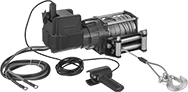 Image of Product. Front orientation. Winches. Electric Winches for Wire Rope—For Horizontal Pulling, Enclosed Gears.