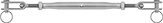 Image of Product. Front orientation. Turnbuckles. Closed-Body Clevis-to-Clevis Turnbuckles—Not for Lifting.