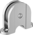 Image of Product. Front orientation. Pulleys. Mounted Pulleys for Wire Rope—For Horizontal Pulling, Style 1.