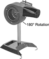 Image of Product. Style B. Front orientation. Contains Annotated. Hot Air Blowers. High-Volume Low-Heat Air Blowers, Fixed Airflow, Style B.