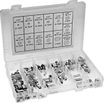 Image of Product. Front orientation. Wire Rope Compression Sleeves. Wire Rope Compression Sleeve Assortments—Not for Lifting.