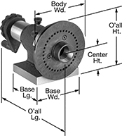 Image of Product. Front orientation. Contains Annotated. Collet Fixtures. Indexing Collet Fixtures, 1° Index Increments.