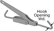 Image of Product. Front orientation. Contains Annotated. Load Binders. Quick-Tighten Lever Load Binders, With J-Hook Fittings.