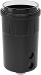 Image of Product. Front orientation. Compressed Air Lubricator Bowls. Parker Compressed Air Lubricator Bowls, Polypropylene Bowl—Opaque with Sight Glass.