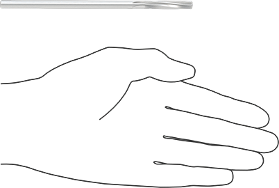 Image of Product. Side1 orientation. Contains SizingReference. High-Speed Steel Round-Shank Reamer, with Right-Hand Spiral Flute, 0.2188" Reamer Diameter.