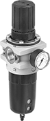 Image of Product. Front orientation. Compressed Air Filter/Regulators. Parker Modular Compressed Air Filter/Regulators for Particle Removal, Opaque Bowl with Sight Glass.