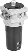 Image of Product. Opaque Bowl with Sight Glass. Front orientation. Compressed Air Lubricators. Parker Modular Compressed Air Lubricators, Female Outlet, Opaque Bowl with Sight Glass.