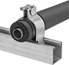 Strut-Mount Metal Routing Clamps for Insulated Pipe