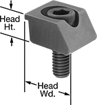 Image of Attribute. Front orientation. Contains Annotated. Machinable Low-Profile Fixture Clamps.
