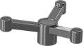 Image of Product. Front orientation. Machine Handles. Machinable-Hub Mount, 3 Arms.