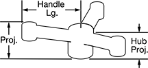 Image of Attribute. Front orientation. Contains Annotated. Machinable-Hub Mount, 3 Arms.