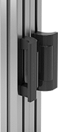 Image of ProductInUse. Edge Pull Handles (Sold Individually). Front orientation. T-Slotted Framing and Fittings. Handles for T-Slotted Framing, Edge Pull Handles.