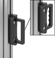 Image of ProductInUse. Front orientation. Contains Inset. T-Slotted Framing and Fittings. Handles for T-Slotted Framing, Folding Handles.