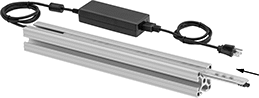 Image of ProductInUse. Plug In. Front orientation. Contains Annotated. T-Slotted Framing and Fittings. Lights for T-Slotted Framing, Concealed Lights, Plug In.