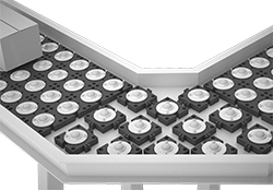 Image of ProductInUse. Front orientation. Ball Transfer Plates. Create-Your-Own Ball Transfer Plates.