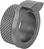 Image of Product. Knurled. Front orientation. Drill Bushing Lock Sleeves. Lock Sleeves for Removable Drill Bushings, Knurled.