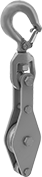 Image of Product. Front orientation. Pulleys. Hanging Pulleys for Rope—For Lifting, Style A.