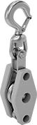 Image of Product. Back orientation. Pulleys. Hanging Pulleys for Rope—For Lifting, Style A.
