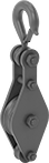 Image of Product. Front orientation. Pulleys. Hanging Pulleys for Rope—For Horizontal Pulling, Style C.