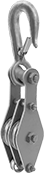 Image of Product. Front orientation. Pulleys. Hanging Pulleys for Rope—For Horizontal Pulling, Style Q.