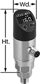 Image of Product. Front orientation. Contains Annotated. Pressure Transmitters. Pressure Transmitters with Digital Display.